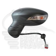 RÉTROVISEUR GAUCHE ÉLECTRIQUE CHAUFFANT A PEINDRE AVEC FEU CLIGNOTANT & COURTOISIE 8 PINS pour FORD FIESTA