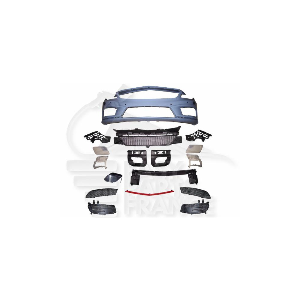 PARE-CHOC AVANT A PEINDRE AVEC LAVE PHARE - AVEC PACKONTROL COMPLET pour MERCEDES CLASSE A - W176