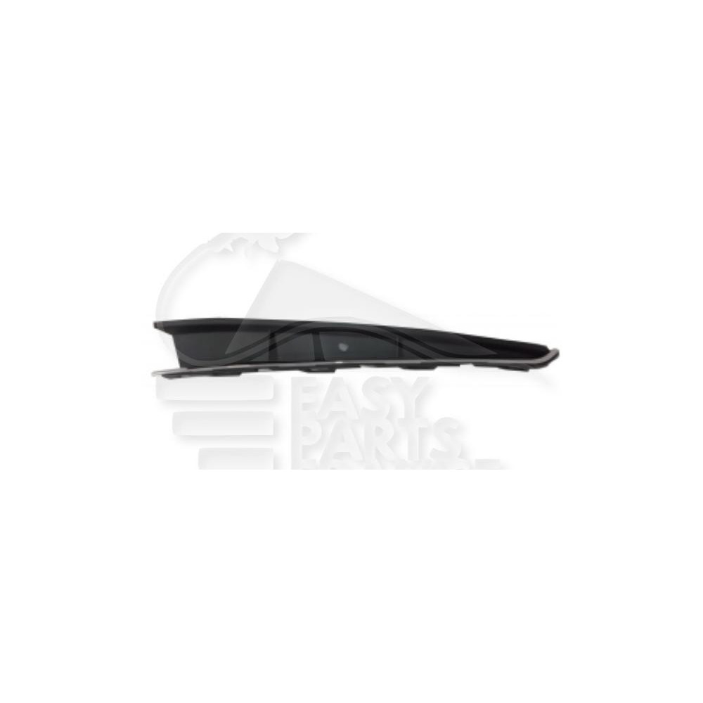 GRILLE DE PARE-CHOC AVANT-DROIT NOIRE AVEC MOULURE CHROMEE pour VOLKSWAGEN POLO