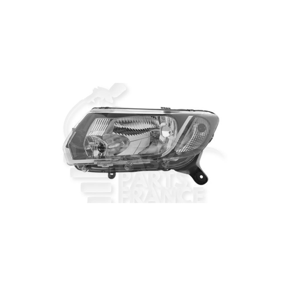 PHARE OPTIQUE GAUCHE H4 MANUEL OU ÉLECTRIQUE SANS MOTEUR pour DACIA LOGAN