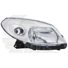PHARE OPTIQUE DROIT H4 MANUEL FOND CHROME pour DACIA SANDERO
