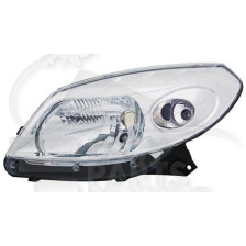 PHARE OPTIQUE GAUCHE H4 MANUEL FOND CHROME pour DACIA SANDERO