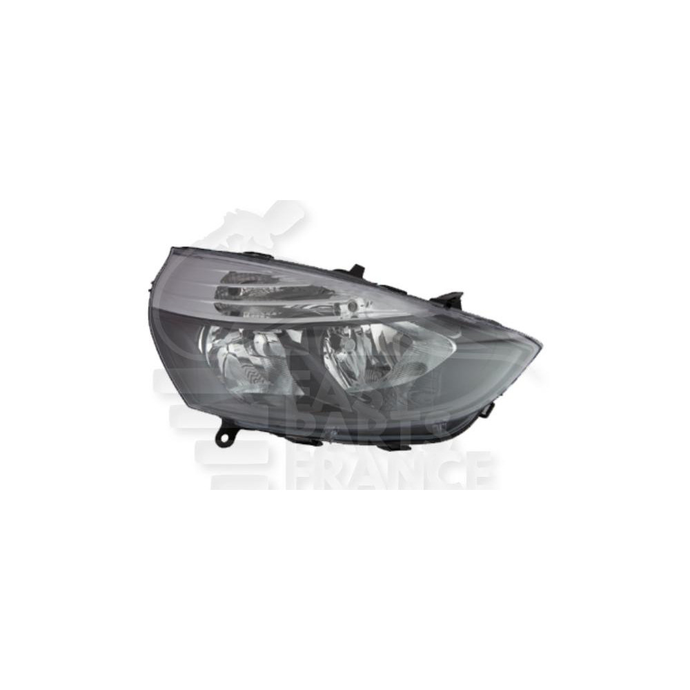 PHARE OPTIQUE DROIT H7+H1 ÉLECTRIQUE AVEC MOTEUR FOND NOIR pour RENAULT CLIO