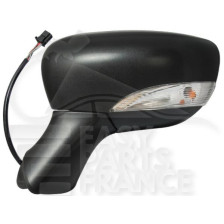 RÉTROVISEUR GAUCHE ÉLECTRIQUE CHAUFFANT NOIR AVEC FEU 7 PINS pour RENAULT CLIO