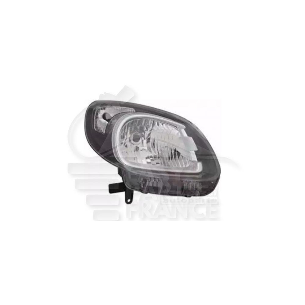 PHARE OPTIQUE DROIT H4 ÉLECTRIQUE SANS MOTEUR FOND NOIR pour RENAULT KANGOO