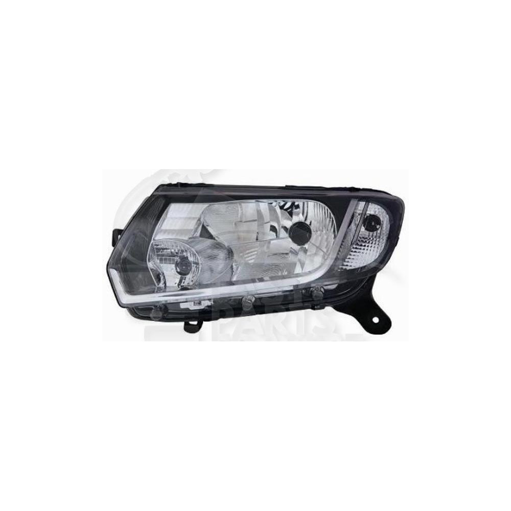 PHARE OPTIQUE GAUCHE H4 MANUEL OU ÉLECTRIQUE SANS MOTEUR pour DACIA SANDERO STEPWAY