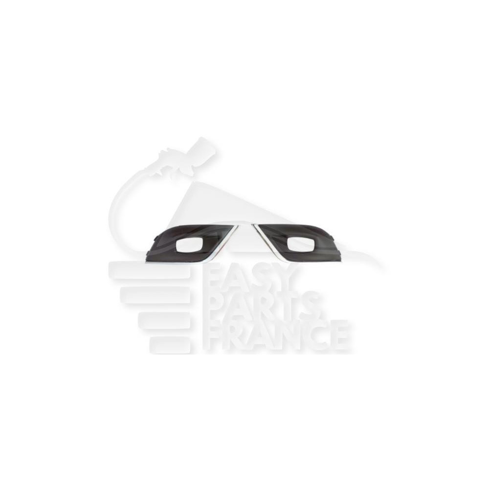 GRILLE DE PARE-CHOC AVANT-DROIT/AVANT-GAUCHE AVEC EMPLACEMENT ANTI-BROUILLARD NOIRE et MOULURE CHROMEE pour RENAULT CLIO