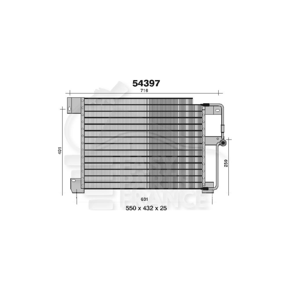 CONDENSEUR 4.0 - 5.2 I 560 X 442 X 25 pour JEEP GRAND CHEROKEE