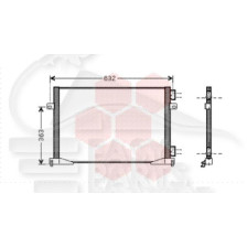 CONDENSEUR 2.0I 580 X 440 X 16 pour NISSAN PRIMASTAR