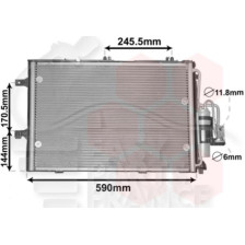 CONDENSEUR ESSENCE → 03 540 X 380 X 16 pour OPEL COMBO