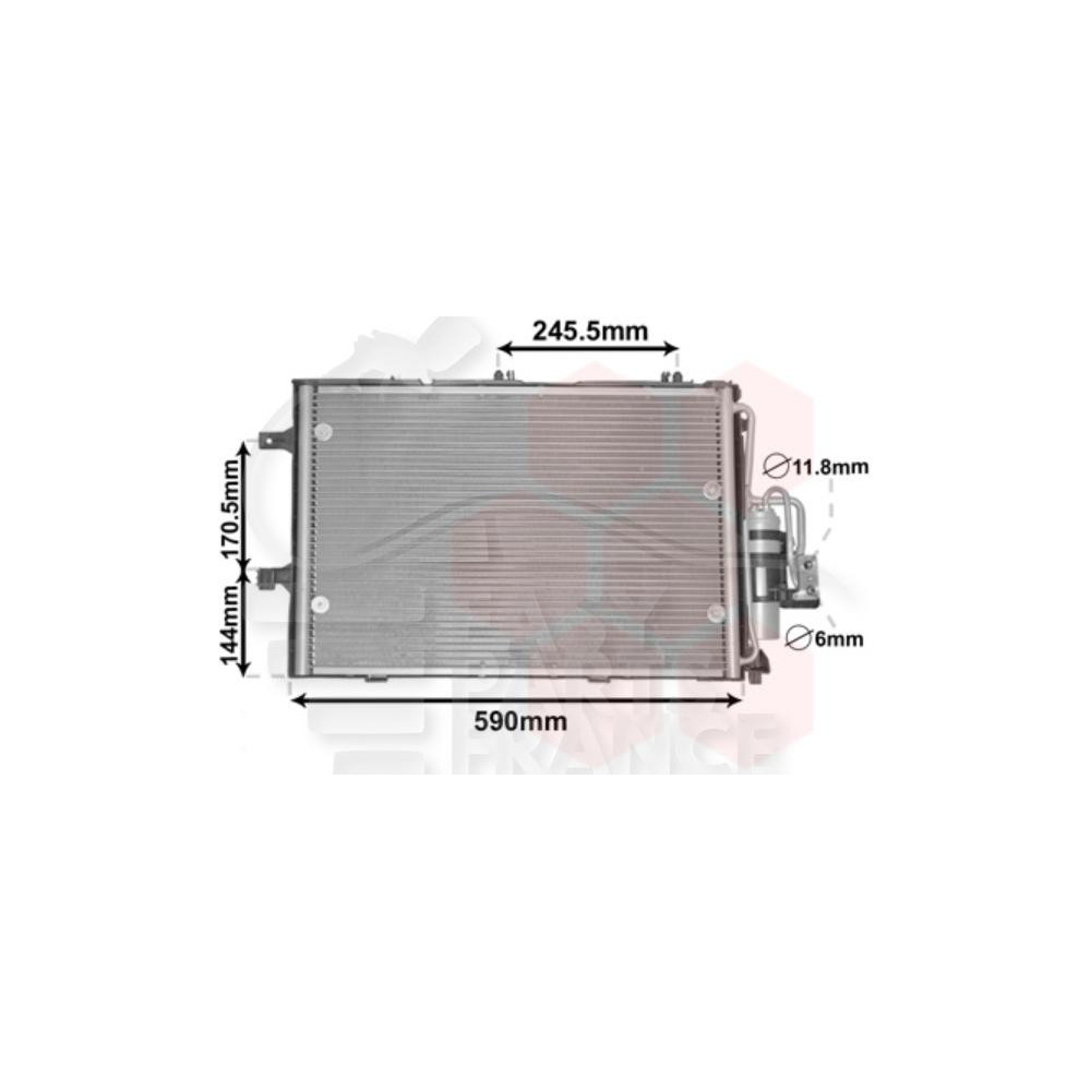 CONDENSEUR ESSENCE → 03 540 X 380 X 16 pour OPEL COMBO
