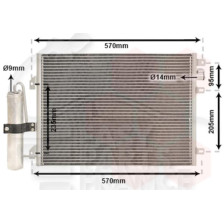 CONDENSEUR 1.4/1.6 MPI - 1.6 16V - 1.5 DCI - 510 X 375 X 16 pour DACIA LOGAN