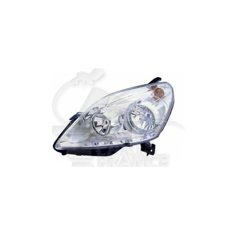PHARE OPTIQUE GAUCHE H7+H1 ÉLECTRIQUE AVEC MOTEUR FOND CHROME pour OPEL ZAFIRA