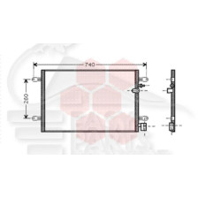 CONDENSEUR TOUS TYPES 620 X 400 X 16 pour AUDI A6