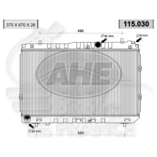 RADIATEUR 1.5 CRDI BOÎTE MÉCA AVEC OU SANS CLIM 375 X 670 X 26 pour KIA CERATO
