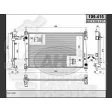 RADIATEUR 1.6 JTDM AVEC OU SANS CLIM 620 X 440 X 27 pour ALFA ROMEO GIULIETTA
