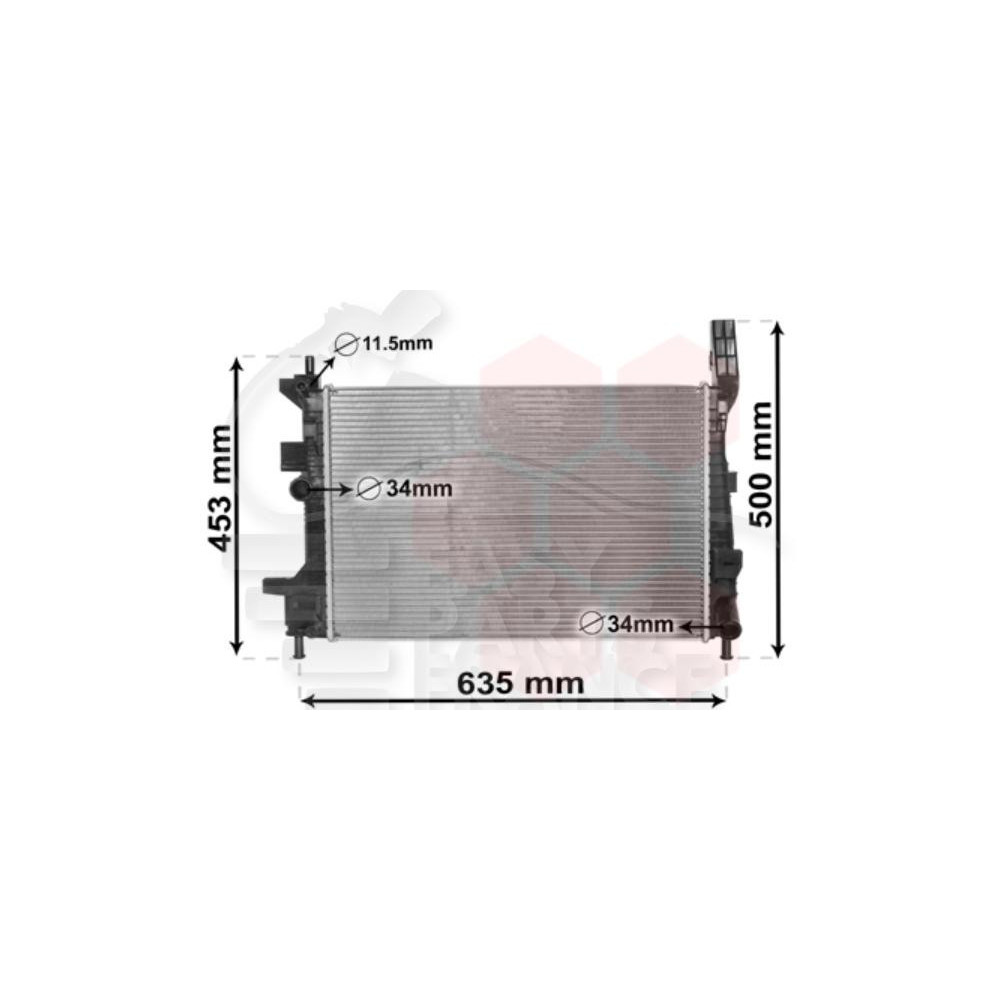 RADIATEUR 1.5 TDCI BOÎTE MÉCA 543 X 377 X 27 pour FORD C MAX