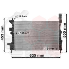 RADIATEUR 1.6 TDCI 543 X 377 X 27 pour FORD TRANSIT CONNECT
