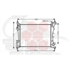 RADIATEUR 1.4 ESSENCE 540 X 377 X 23 pour PEUGEOT BIPPER