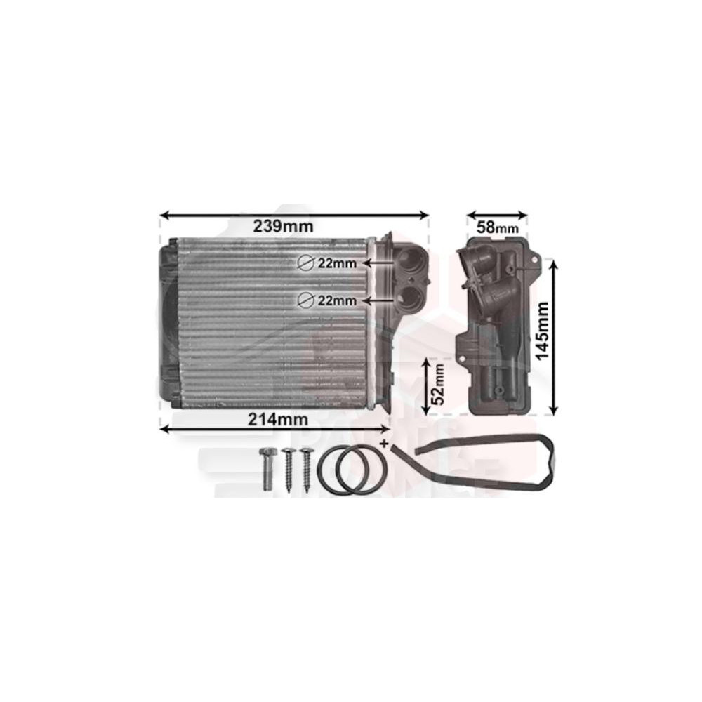 RADIATEUR DE CHAUFFAGE TOUS TYPES 170 X 158 X 42 pour DACIA LOGAN PICK UP