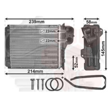RADIATEUR DE CHAUFFAGE TOUS TYPES 170 X 158 X 42 pour DACIA SANDERO