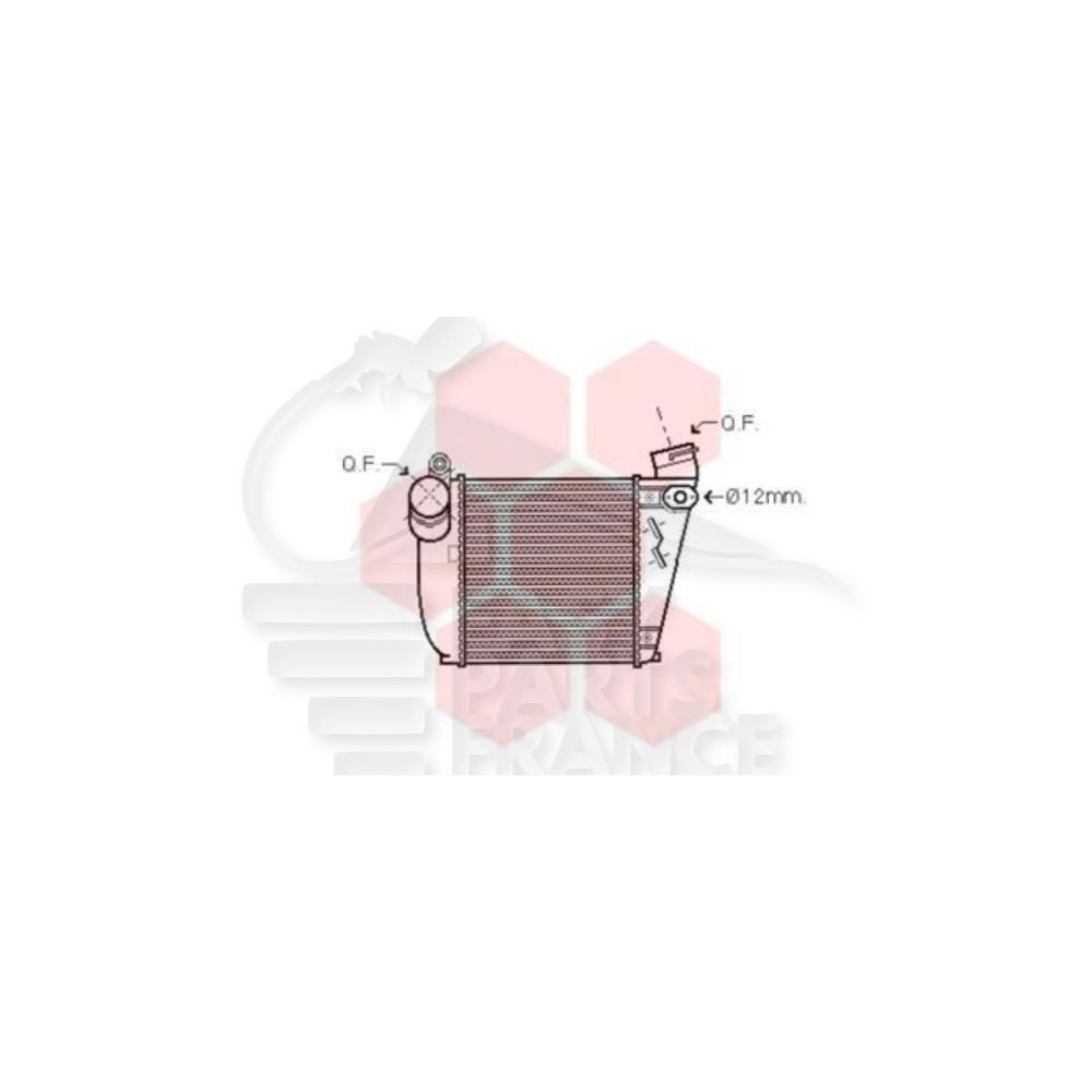 ECHANGEUR 1.9 TDI 74 KW -183 X 189 X 65 pour VOLKSWAGEN BORA