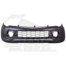 PARE-CHOC AVANT NOIR SANS EMPLACEMENT ELARGISSEUR - AVEC GRILLE CENTRALE - AVEC SPOILER pour MITSUBISHI L200