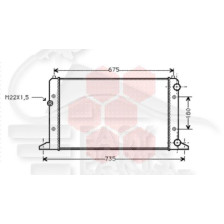 RADIATEUR POUR CABRIO 628 X 377 X 30 pour VOLKSWAGEN GOLF