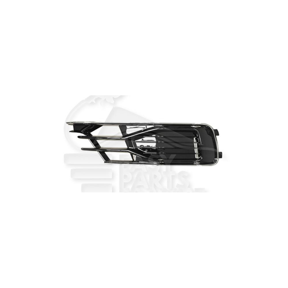 GRILLE DE PARE-CHOC AVANT-DROIT AVEC EMPLACEMENT ANTI-BROUILLARD NOIRE BRILLANTE pour AUDI A6
