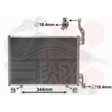 CONDENSEUR 1.6 TDCI - 03/13 → 540 X 348 X 16 pour FORD FIESTA