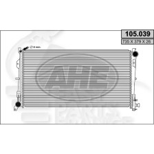 RADIATEUR 2.5 CRD AVEC OU SANS CLIM 735 X 379 X 26 pour CHRYSLER VOYAGER