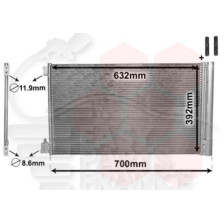 CONDENSEUR TT TYPES  S/SUPPORT 632 X 392 X 12 