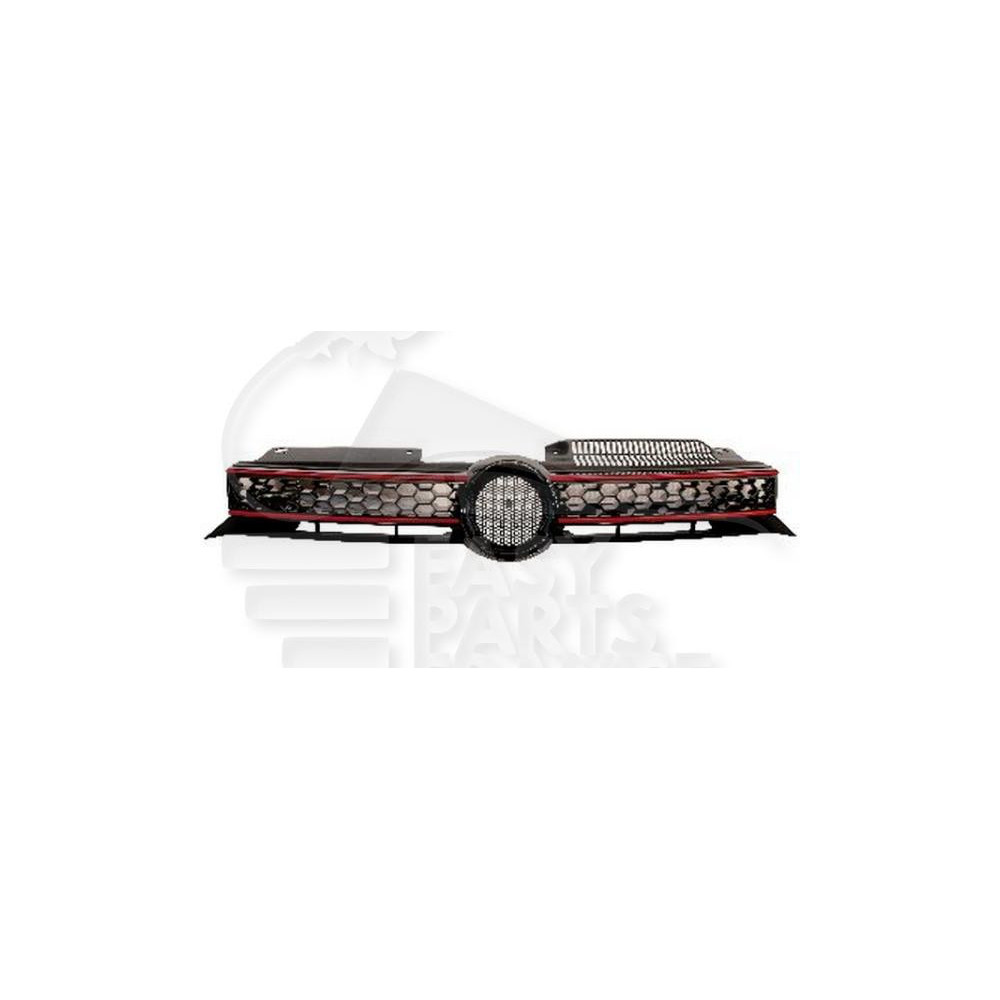 GRILLE DE CALANDRE NOIRE AVEC MOULURE ROUGE pour VOLKSWAGEN GOLF
