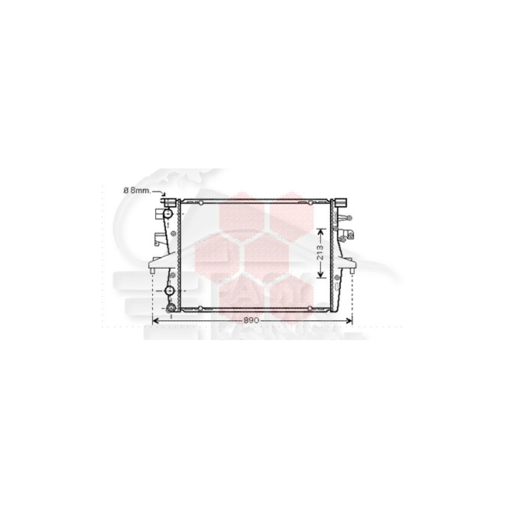 RADIATEUR 2.0 ESSENCE - 1.9 TDI 710 X 470 X 33 pour VOLKSWAGEN TRANSPORTER