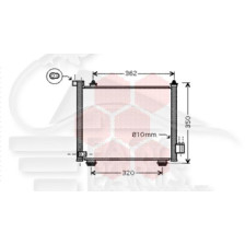 CONDENSEUR DIESEL TOUS TYPES 385 X 308 X 20 pour OPEL AGILA