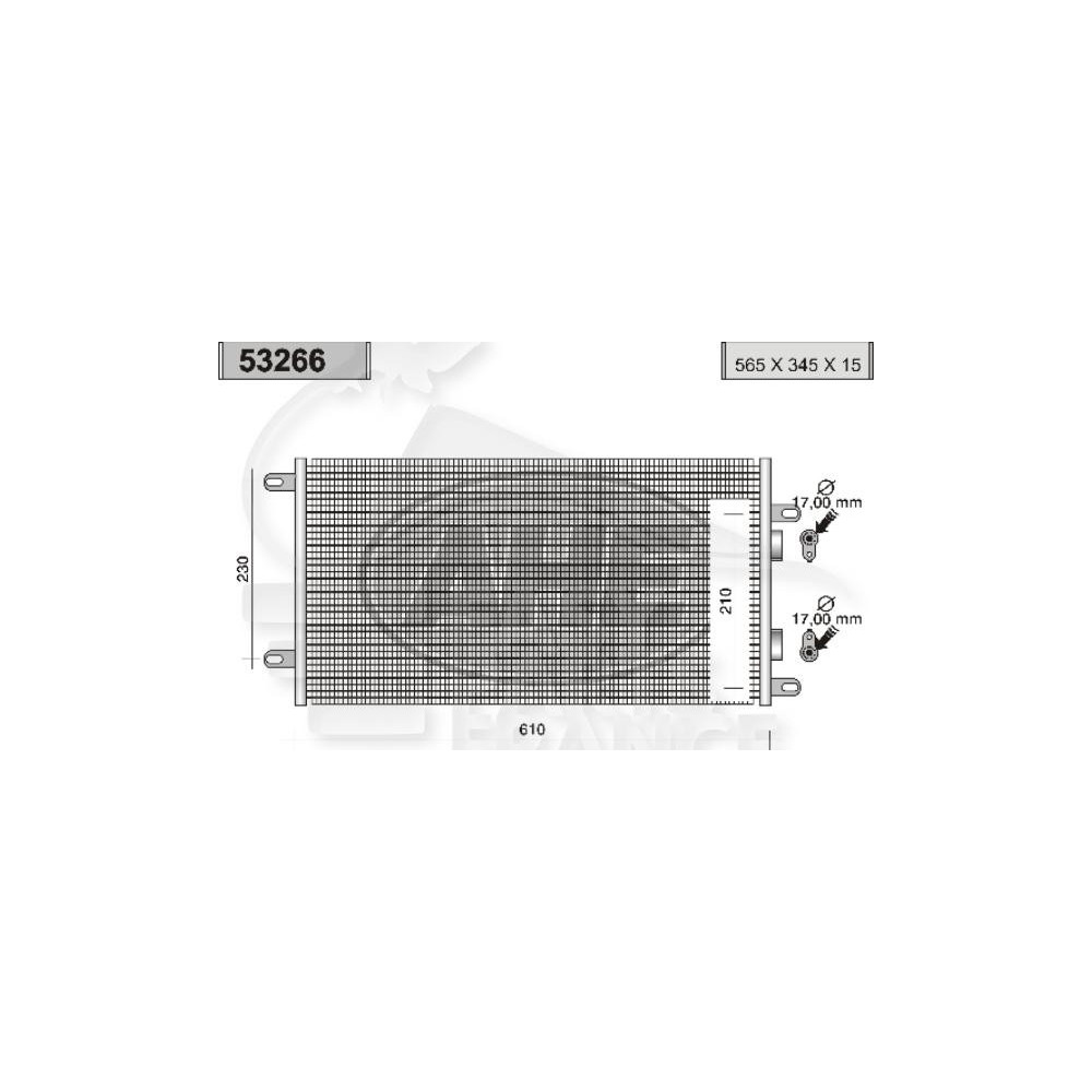 CONDENSEUR DE CLIM 1.6 - 2.0 575 X 345 X 17 pour ALFA ROMEO 147