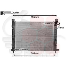 RADIATEUR TOUS TYPES SANS CLIM 510 X 400 X 16 pour DACIA LOGAN MCV