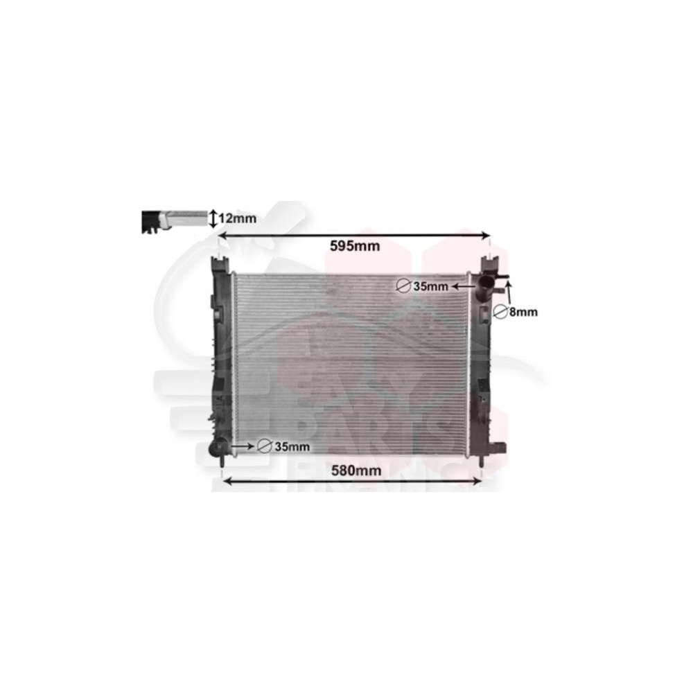 RADIATEUR TOUS TYPES SANS CLIM 510 X 400 X 16 pour DACIA LOGAN MCV