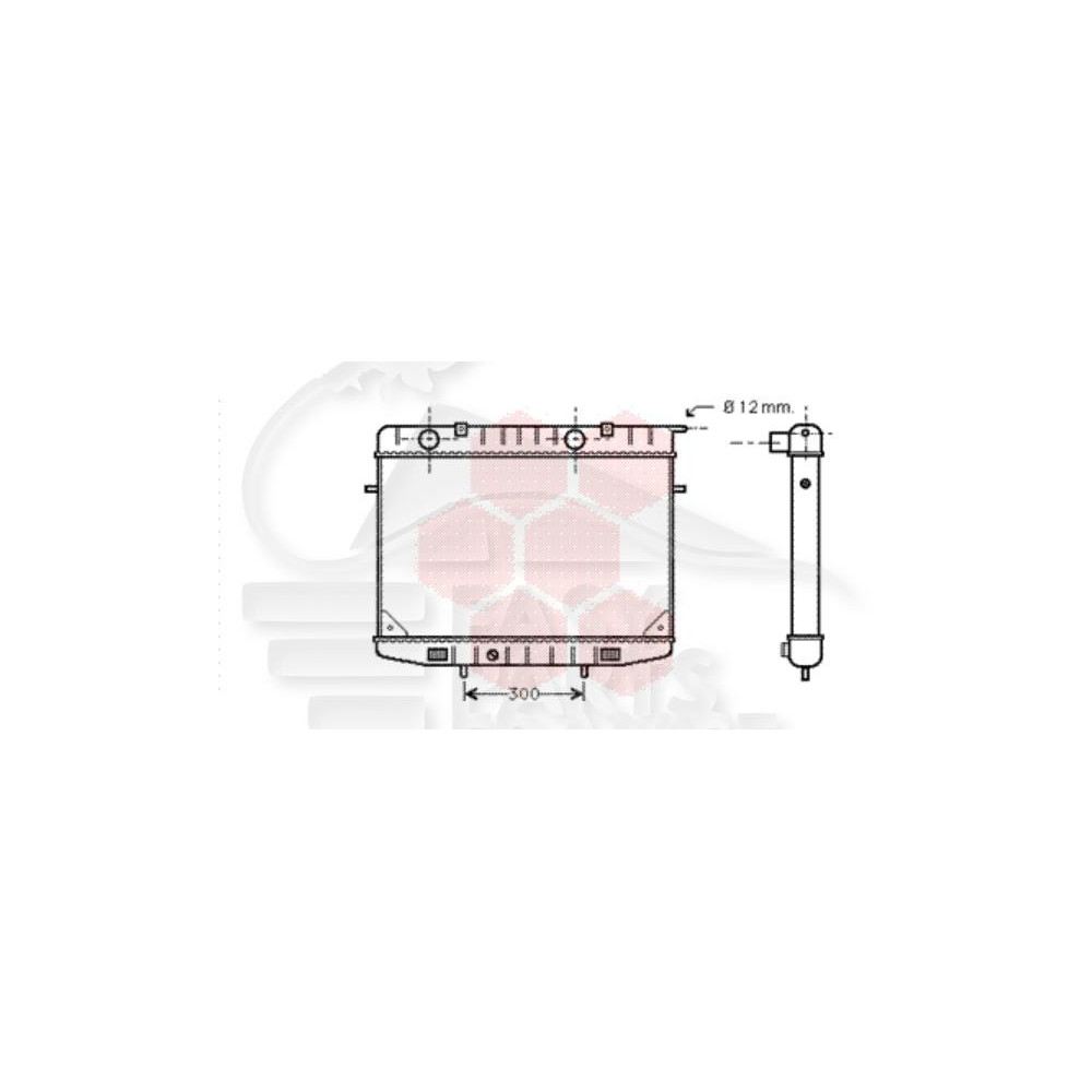 RADIATEUR 2.3 TD → 08/95 423 X 600 X 50 pour OPEL FRONTERA
