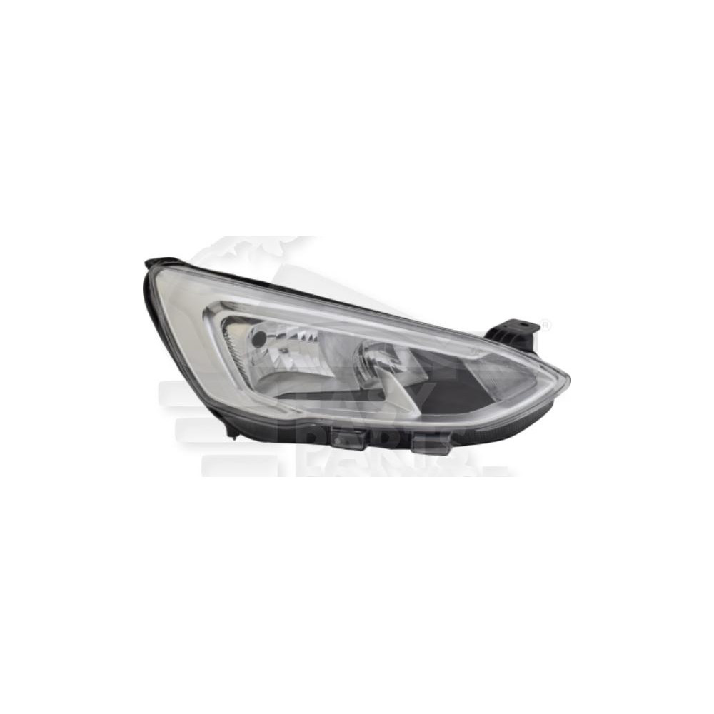 PHARE OPTIQUE DROIT H7+H1 LED ÉLECTRIQUE AVEC MOTEUR FOND CHROME pour FORD FOCUS
