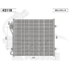 CONDENSEUR TOUS TYPES 505 X 479 X 16 pour JEEP CHEROKEE
