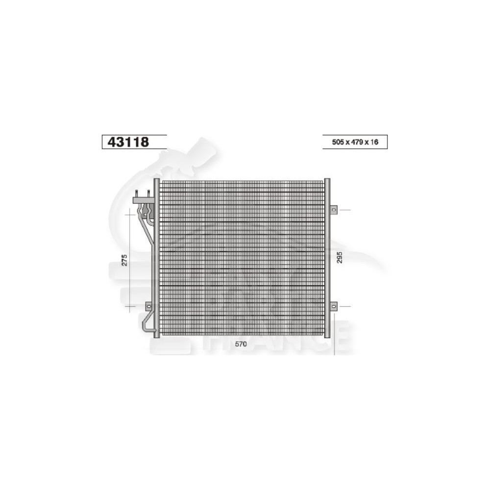 CONDENSEUR TOUS TYPES 505 X 479 X 16 pour JEEP CHEROKEE
