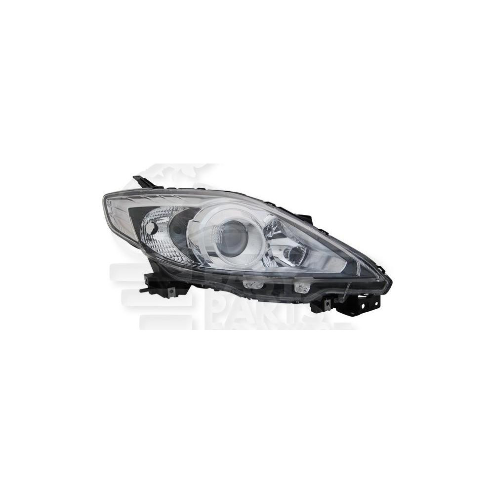 PHARE OPTIQUE DROIT H7+HB3 ÉLECTRIQUE AVEC MOTEUR FOND NOIR pour MAZDA MAZDA 5