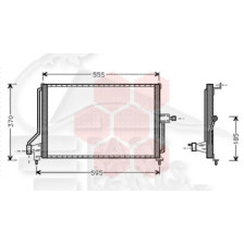 CONDENSEUR TOUS TYPES 550 X 375 X 25 pour OPEL ASTRA
