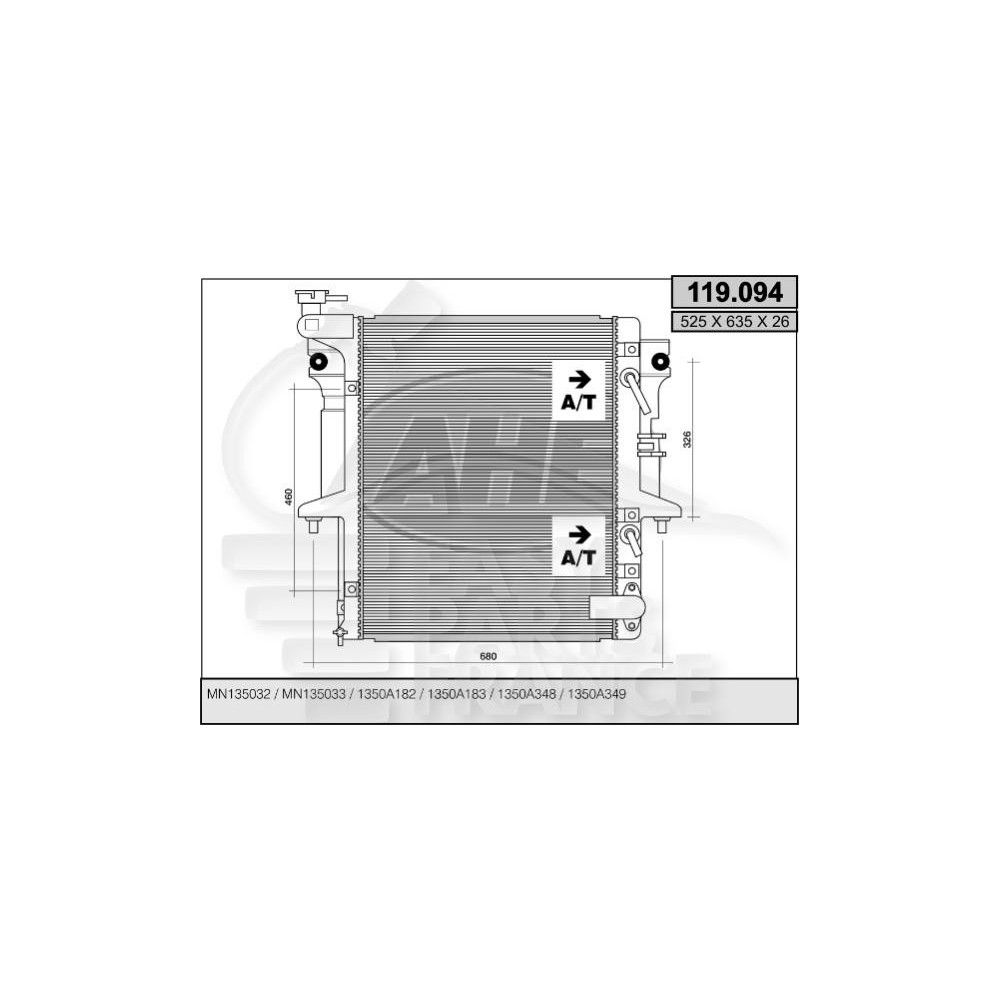 RADIATEUR 2.5 DID BOITE AUTO/MÉCA AVEC OU SANS CLIM pour MITSUBISHI L200
