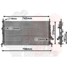 RADIATEUR ESSENCE AVEC OU SANS CLIM 671 X 376 X 14 pour MAZDA MAZDA 3