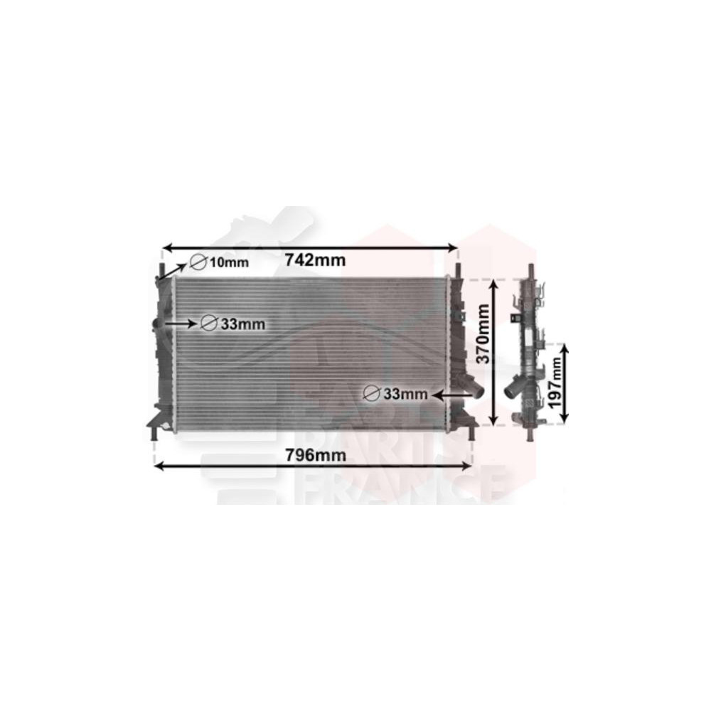 RADIATEUR 1.8 AVEC CLIM 671 X 376 X 14 pour VOLVO S40
