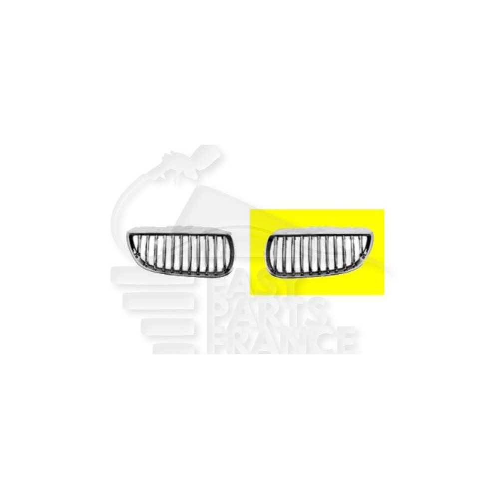 GRILLE DE CALANDRE AVANT-GAUCHE NOIRE AVEC CADRE CHROMEE pour BMW S3 E90