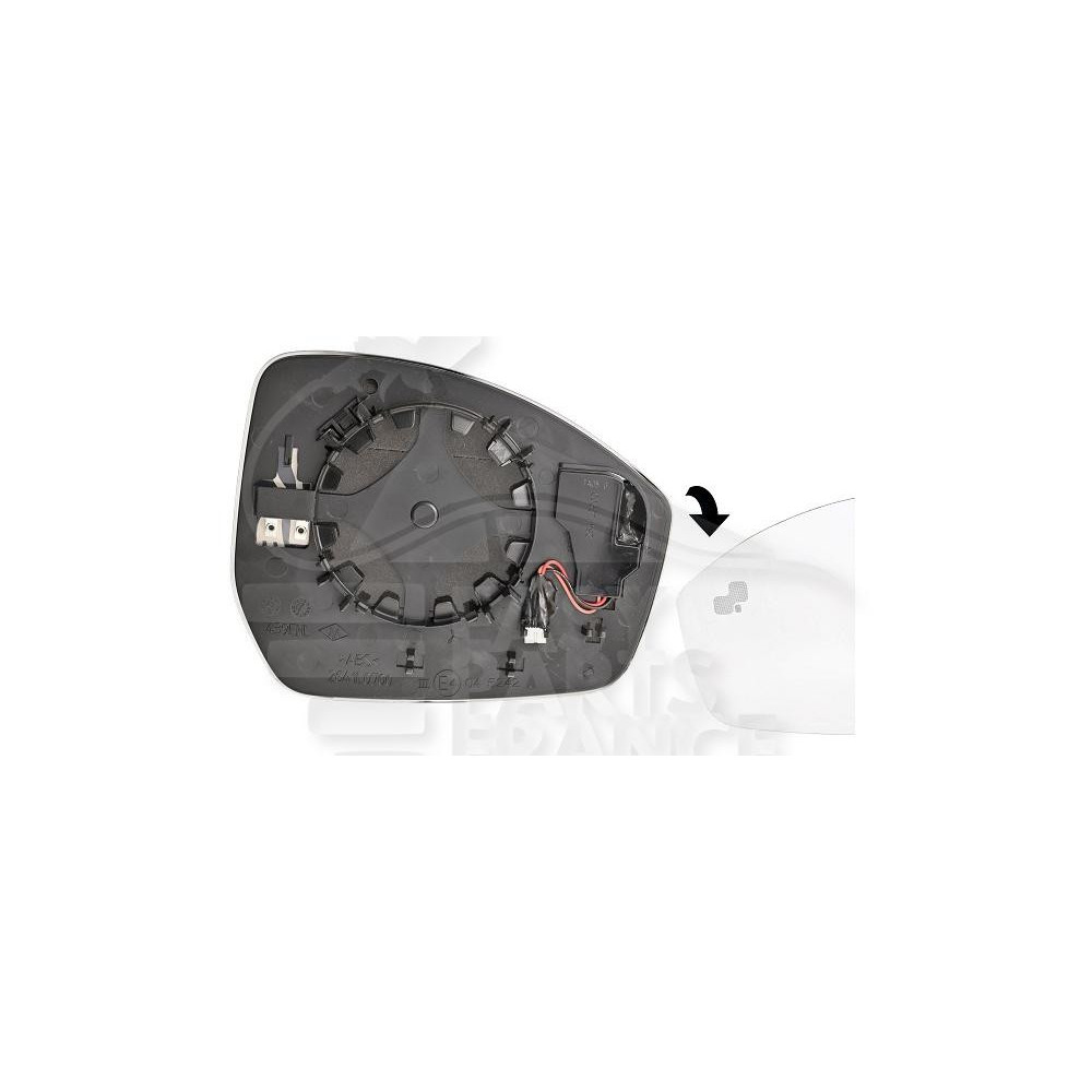 GLACE DE RÉTROVISEUR GAUCHE CHAUFFANT & DÉTECT. ANGLE MORT pour LAND ROVER EVOQUE