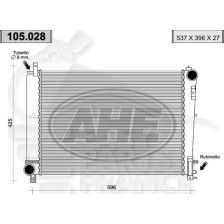 RADIATEUR 2.5 CRD AVEC OU SANS CLIM 537 X 396 X 27 pour CHRYSLER VOYAGER